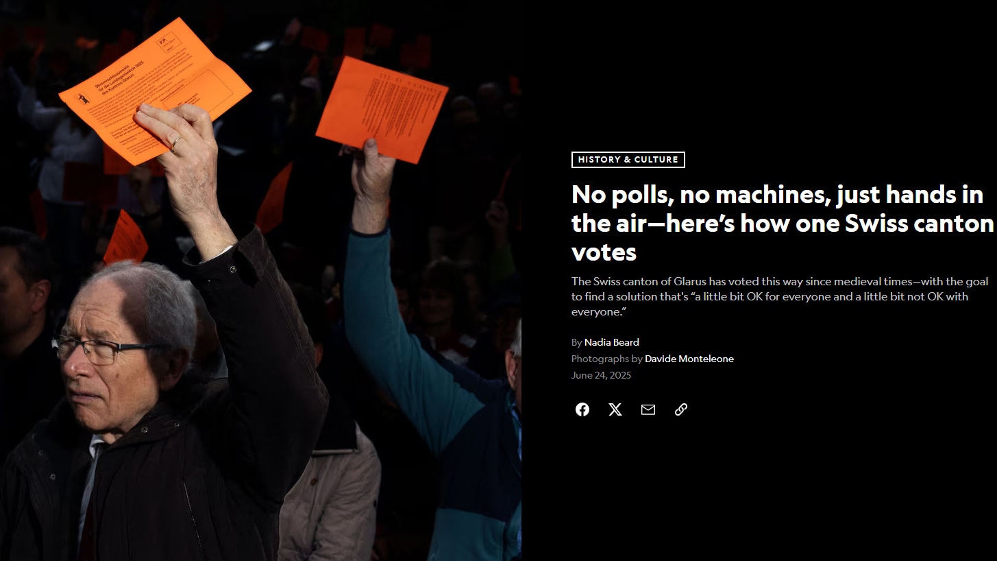 Grosse Bühne für Glarus: Die Landsgemeinde im National Geographic